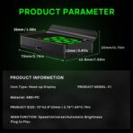 Heads up Display for Cars,Car HUD,Head up Display for Car,Digital GPS HUD Speedometer,USB Cable Plug and Play,Automatic Brightness Adjustment,Large Font Display - Image 8