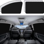 ZATOOTO Car Window Sun Shades Covers - 4 Pcs Magnetic Privacy Side Sunshades Blackout Auto Camping Curtains Accessories for Sleeping Family and Women Men Kids Baby
