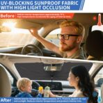 Satol Car Umbrella Windshield Sun Shade - 55"x31" (140x79cm) Universal Car Sunshade Umbrella with 10-Rib Frame | Heat Shield & UV Protection | Fits Sedan, SUV, Truck | Includes Storage Pouch - Image 4
