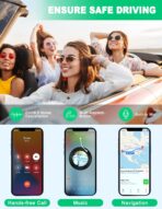 COMSOON Bluetooth AUX Adapter for Car, Noise Reduction Bluetooth Receiver for Music/Hands-Free Calls, Wireless Audio Receiver for Home Stereo/Speaker, 16H Battery Life/Dual Connect (All Black) - Image 5