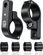 2 PCS Light Bar Mounts, Aluminium Alloy LED Light Mounting Brackets, Sturdy Roll Bar Clamps for Motorcycle ATV UTV Truck, Fit for 0.875" / 1" / 1.125" / 1.26" / 1.375" Handlebar Roll Cages