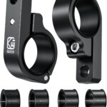 2 PCS Light Bar Mounts, Aluminium Alloy LED Light Mounting Brackets, Sturdy Roll Bar Clamps for Motorcycle ATV UTV Truck, Fit for 0.875" / 1" / 1.125" / 1.26" / 1.375" Handlebar Roll Cages