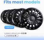 Alpena Austin Vehicle Wheel Covers, Premium European-Made Rim Covers with 3-Step Retention System, Durable Hub Caps Fits Most Steel Wheels, Set of 4, 15 Inch, Black - Image 5