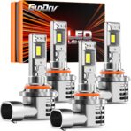 [2025 Upgrade] 9005 9006 Fog Light Bulb Combo [Latest & Brightest] 80000lm 800% Brightness Real 1:1 Mini Size Design, 6000k Cool White，Pack of 4