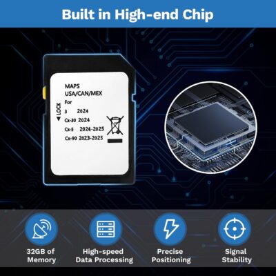 Latest Version Navigation SD Card Fits for Mazda 3 2024, Cx-30 2024, Cx-5 2024-2025, Cx-90 2024-2025 Car GPS Navigation System for USA/Canada Replacement Accessories - Image 4