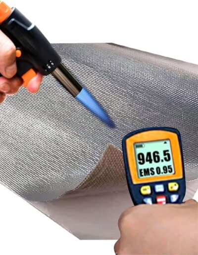 12'' X 48’'Aluminized Heat Shield Mat Thermal Barrier Adhesive Backed Heat Blanket, Fiberglass Insulation Reflective Material High Temp Protection - Image 3