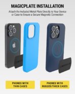 Scosche MAGDMB MagicMount Magnetic Phone Mount for Car, Dashboard Cell Phone Holder with 360° Adjustable Magnet Head, Universal Phone Stand for Car Compatible with iPhone, Samsung, and All Devices - Image 9