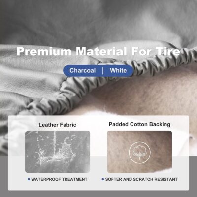 Explore Land Tough Dual Axle Tire Cover for Truck SUV Trailer Camper RV - Heavy Duty Wheel Protector Universal Fit Tire Diameters 29''-31.75'' 2 Pack (Charcoal, L) - Image 2