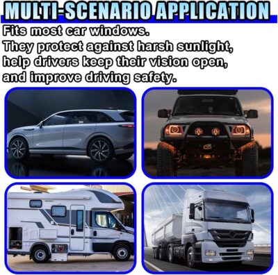 Car Rear Window Sunshade, Windshield Sunshade Block UV Rays for Rear Facing Seats with Suction Cup, Sunlight Shield for Back Window, Sun Blocker Mesh Cover for Baby Pet Children (39"x19"/Rear) - Image 5