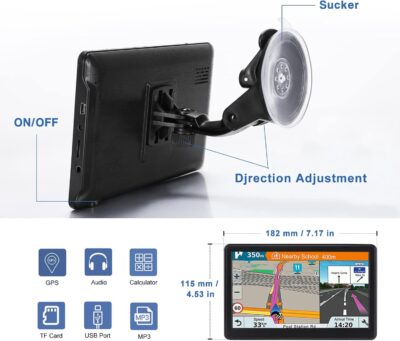 GPS Navigator for Car Truck RV, 7" Touchscreen GPS Navigation System, 2026 Map with Voice Guidance, Speed Alert, Red Light Warning, Custom Truck Routing, Free Lifetime Updates - Image 6