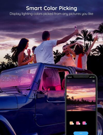 Govee Car LED Lights, Smart Car Interior Lights with App Control, RGB Lights with DIY Mode and Music Mode, 2 Lines Design LED Lights for Cars with Car Charger, 12V - Image 6