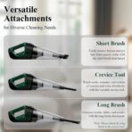 Minthouz Handheld Vacuum Cordless, Strong Suction Car Vacuum Cleaner with LED Light, Long Runtime Hand Vacuum Cordless Rechargeable, Hand Held Vac with Charging Base for Home/Car/Pet/Office - Image 4