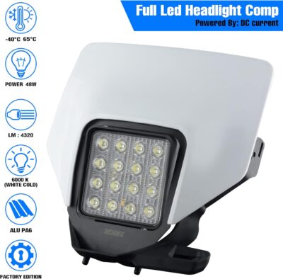 Dirt Bike LED Headlight- Universal Enduro Pit Bike Head Light Kit - Motorcycle Headlamp for TX FX TC FC - Image 3