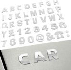 40PCS Custom Car Decal, 3D Chrome Letters Emblem, DIY Adhesive Number Symbol Badge, Vehicle Logo Stickers and Decals for Car Side Rear Trunk and Wall Decor Outdoor, Automotive Accessories