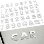 40PCS Custom Car Decal, 3D Chrome Letters Emblem, DIY Adhesive Number Symbol Badge, Vehicle Logo Stickers and Decals for Car Side Rear Trunk and Wall Decor Outdoor, Automotive Accessories