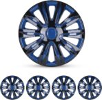 WOLFSTORM 4-Pack 16 Inches Wheel Rim Cover Hubcaps,Redesign Fashion Style Replacement Hubcaps,Car Truck SUV Hub Accessories, Blue&Black