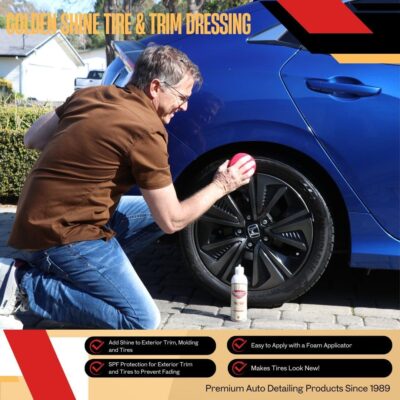GOLDEN SHINE Tire & Trim Gel Dressing, 16 Ounce Bottle Shines and Protects Tires, Rubber and Exterior Trim, 16016 - Image 16