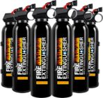 6Pack Fire Extinguisher for Home - 8 in 1 Portable A, B, C, K Fire Extinguishers with Mount, 620ml Emergency Survival Extinguisher for Vehicle, Car, Boat, Truck & Office, Versatile Fire Protection
