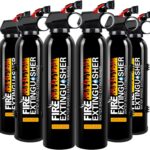 6Pack Fire Extinguisher for Home - 8 in 1 Portable A, B, C, K Fire Extinguishers with Mount, 620ml Emergency Survival Extinguisher for Vehicle, Car, Boat, Truck & Office, Versatile Fire Protection
