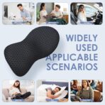 Lumbar Support Pillow Ergonomic Memory Foam Lumbar Pillow, Relieve Back Pain, CMFY Breathable & Detachable & Washable, Neo Cushion Lower Back Pillow for Office Chairs, Car Seats (Black) - Image 5