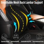 Lumbar Support Back Support for Office Chair 2 Pack Lumbar Support Pillow for Car Chair Back Support with Double Layer Breathable Mesh & Adjustable Straps - Image 2