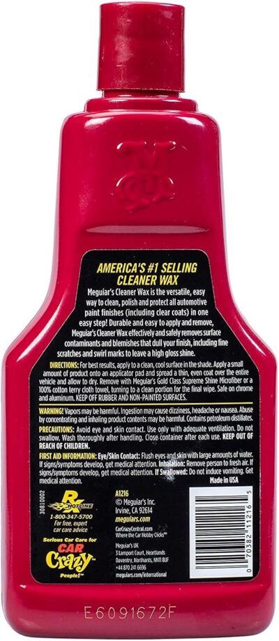 Meguiar's Cleaner Wax - Liquid Car Wax, Cleans, Polishes and Protects Your Vehicle - Easy to Use, Long-lasting Shine - 16 Oz - Image 3
