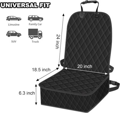 Femuar 2 Packs Car Front Seat Cover for Dogs, Waterproof Pet Car Seat Protector, Nonslip Scratch-Proof Dog Seat Cover for Cars, Trucks & SUVs - Image 3