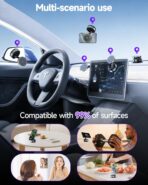 for Magsafe Car Mount Charger, 15W Fast Charging Wireless Car Charger [120LBS Suction &3800gf Magnet] 780° Adjustable, Vacuum Magnetic Phone Holder for Your Car for iPhone & Android, Metal Stand Rotor - Image 6
