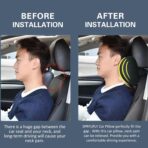 Super Comfy Car Headrest Pillow, Car Pillow for Neck Pain Relief with Adjustable Strap, 100% Memory Foam & Breathable Removable Cover, Ergonomic Design - Softness Travel Car Neck Pillow(Black, 1PC) - Image 5