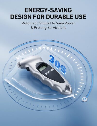 AstroAI Digital Tire Pressure Gauge 0-150PSI Calibrated to ANSI B40.7 +/-1PSI, Accurate in 0.1 Increments, 4 Units for Car Truck Bicycle with Backlight LCD, Silver - Image 5