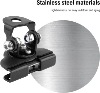 2PCS Car LED Light Bar Mounting Brackets with Hex Wrenches,Adjustable Car Accessories Hood Mount Light Brackets,Universal Car LED Grill Lights Bar Brackets for Car Truck SUV (Black) - Image 3