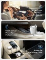 LISEN White Retractable Car Charger, for Gifts for Him Her, for iPhone 17, Cute 4 in 1 Retractable USB C Car Charger for Women, 75W Fast Charging Car Accessories for iPhone & Samsung S26 & Android - Image 4