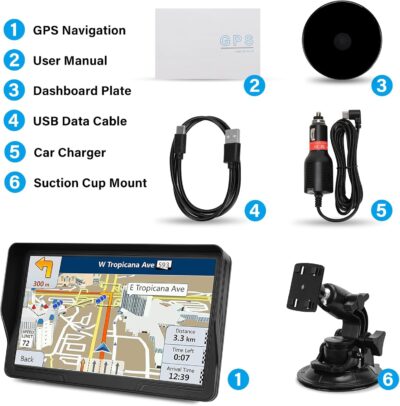 GPS Navigator for Car Truck RV, 9-Inch HD Touchscreen GPS for Car with 2026 Maps Free Lifetime Updates, Voice Turn-by-Turn Guidance, Speed & Red Light Camera Alerts, Custom Truck Routing (Blue) - Image 6