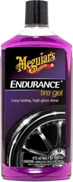 Meguiar’s Endurance Tire Gel, G7516, Premium Tire Shine Gel for a Lasting Glossy Finish, Helps Keep Tires Looking Deep Black and Clean, Top Christmas Gift Ideas for Car Guys and Girls, Purple, 16 Oz