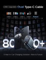 LISEN Retractable Car Charger USB C [Upgraded Dual Type C] 75W Fast 4 in 1 Car Charger for iPhone 17, Road Trip Essentials Gifts for Men Women, Car Accessories for Galaxy S26 Phone 17 Pro Max 16 15 - Image 5