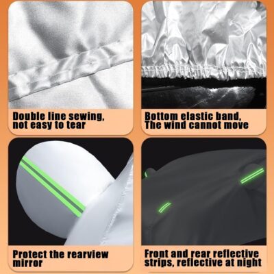 16-Layer Waterproof All-Weather SUV Car Cover Heavy Duty Full Exterior Protection Universally Fit fit Ford Explorer Toyota Highlander Kia Telluride Palisade Pilot Dodge Durango GMC Acadia etc - Image 5