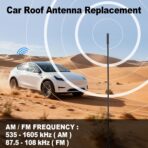 Universal Car Replacement Antenna Mast 16 Inch Waterproof Flexible Rubber Car Roof Antenna Vehicle AM FM Radio Antennas for Cars Trucks SUVs - Internal Copper Coil for Enhanced Reception - Image 4