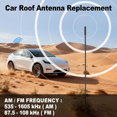 Universal Car Replacement Antenna Mast 16 Inch Waterproof Flexible Rubber Car Roof Antenna Vehicle AM FM Radio Antennas for Cars Trucks SUVs - Internal Copper Coil for Enhanced Reception - Image 4