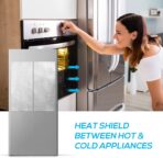 FLASLD Aluminized Heat Shield Mat Thermal Barrier Adhesive Backed Heat Blanket 12'' X 24'', Fiberglass Insulation Reflective Material High Temp Protection - Image 5