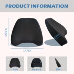 Super Cozy Lumbar Support Pillow for Car/Office Chair, 100% Memory Foam Lumbar Pillow with Breathable Removable Cover, Ergonomic Design - Back Support for Back Pain Relief(Adjustable Strap, Black) - Image 2