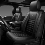 CAR PASS Nappa Leather Car Seat Covers Front Seats, Luxury Seat Protector for Cars, Waterproof Anti-Slip Seat Cushion Airbag Compatible Universal for Sedan SUV Pick-up Truck Automotive Vehicle, Black - Image 8