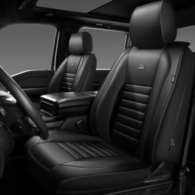 CAR PASS Nappa Leather Car Seat Covers Front Seats, Luxury Seat Protector for Cars, Waterproof Anti-Slip Seat Cushion Airbag Compatible Universal for Sedan SUV Pick-up Truck Automotive Vehicle, Black - Image 8