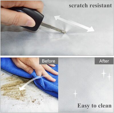 ikaufen Car Cover Waterproof All Weather for Automobiles, Car Cover Dirtproof, Scratch Resistant, Snowproof UV Protection Windproof, Universal Fit for Sedan (117-185 inch) - Image 4