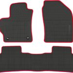 Car Rubber Floor Mat Custom Fit for Toyota Corolla Sedan 2020-2026 Automatic Transmission Black Red Auto Liner Mats All Weather Heavy Duty Odorless No im Hatchback Model