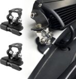 2PCS Car LED Light Bar Mounting Brackets with Hex Wrenches,Adjustable Car Accessories Hood Mount Light Brackets,Universal Car LED Grill Lights Bar Brackets for Car Truck SUV (Black) - Image 6