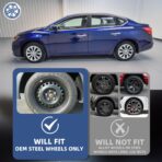 Gloss Silver 16-inch Universal Wheel Covers Hubcaps for Rims - Set of 4 | Snap-on Design Fits Sedans, SUV, Truck, Van 2000-2026 | Steel Wheels Only | 90 Sec Install No Tools - Image 9