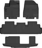Auxko All Weather Floor Mats Fit for Nissan Pathfinder 2022-2025 2026(8 Seat) / Infiniti QX60 (7 Seat) TPE Rubber Liners Set All Season Guard Odorless Anti-Slip Floor Mats - Image 2