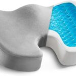 Gel Seat Cushion for Long Sitting - Memory Foam Chair Pillow for Sciatica Pain Relief - Orthopedic Gel & Memory Foam Coccyx Ppad for Tailbone Sick - Office Chair Cushion for Back Pain Grey