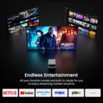 Mini Smart Projector, 1500 ANSI Portable Projector with WiFi and Bluetooth, HAPPRUN 4K Full HD Home Theater with 270° Stand, Dolby Sound, Built-in Apps,Compatible with Phone & PC, Indoor & Outdoor Use - Image 9