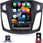 Ford Focus Car Stereo Radio 2012-2018 with Carplay/Android Auto, 10.4 Inch IPS Touch Screen Replacement with GPS Navigation Bluetooth 5GWiFi Mirror Link Backup Camera, 2G RAM 32G ROM